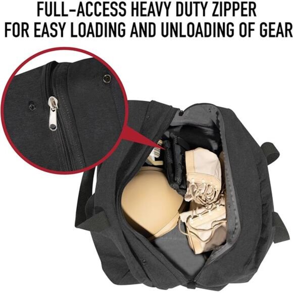 Canvas Parachute Cargo Bag – Extra Large Travel Duffle Bag with 75L - Picture 12 of 14